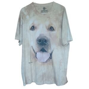 The Mountain 2014 100% Cotton T-Shirt Yellow Labrador Dog Graphic Print Mens XL